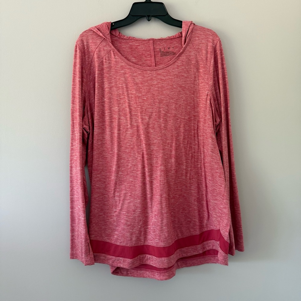 Lane Bryant Livi Swing Women's Coral Long Sleeve Top